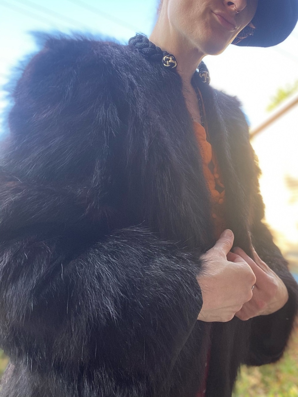 Vintage Black Mink Fur Coat Genuine Mink Women’s Medium